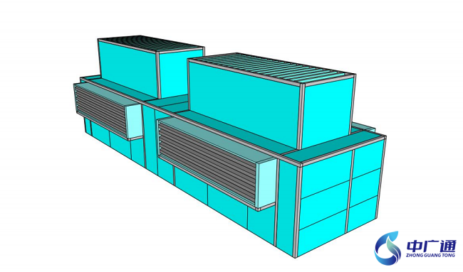 風(fēng)冷熱泵機組隔聲罩-俯視圖2 